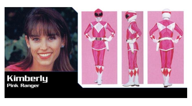 Kimberly, Ranger Pink generasi pertama serial Mighty Morphin Power Ranger | via: www.rangercentral.com