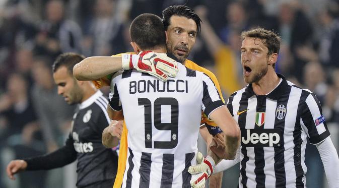 Kapten Juventus, Gianluigi Buffon gembira bukan kepalang bisa kalahkan Real Madrid.
