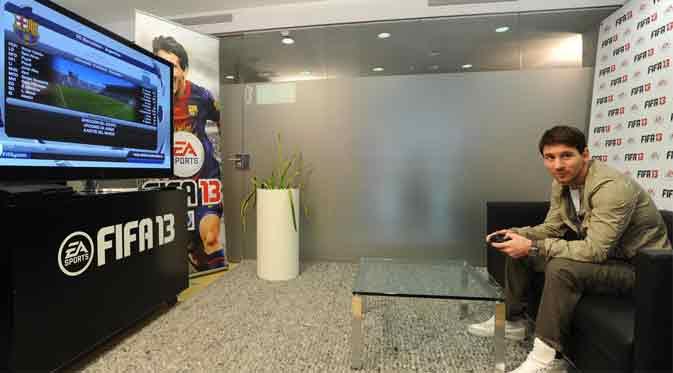 Saat Lionel Messi sedang Launching game PlayStation online permainan sepak bola