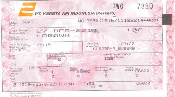 Tiket kereta tahun 2009-2011 (Via: demangcorners)