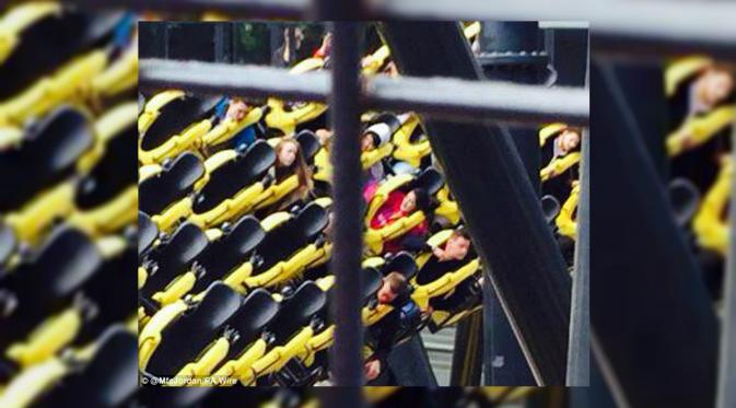 Kecelakaan roller coaster di Inggris. (Daily Mail)