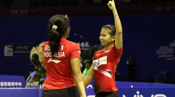 Selebrasi Greysia/Nitya di Indonesia Open 2015