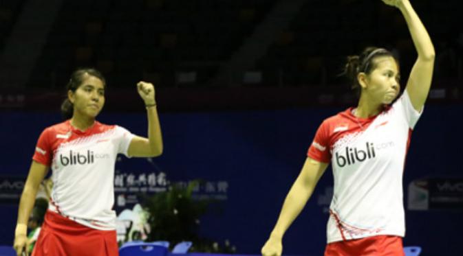 Selebrasi Greysia/Nitya di Indonesia Open 2015