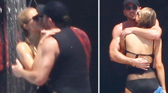 Paris Hilton berciuman dengan pacar barunya yang bernama Thomas Gross. (foto: x17online.com)