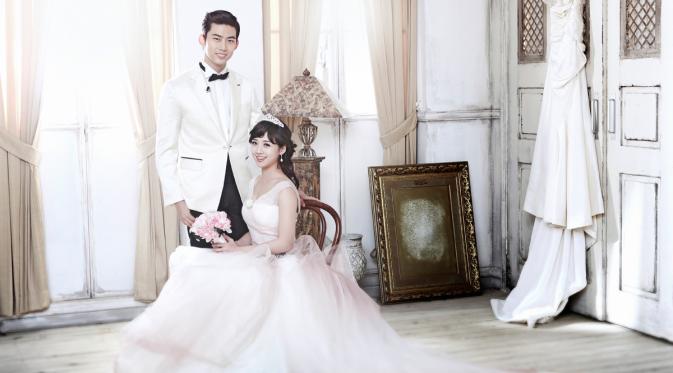 Foto: Ilustrasi pernikahan Taecyeon dan Gui Gui saat membintangi variety show We Got Married