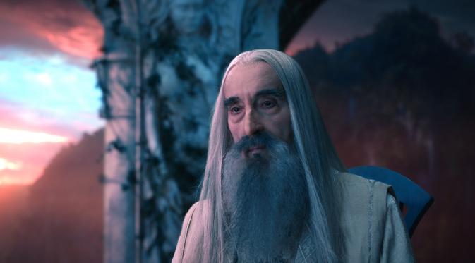 Christopher Lee saat melakoni peran Saruman. Foto: via lotr.wikia.com