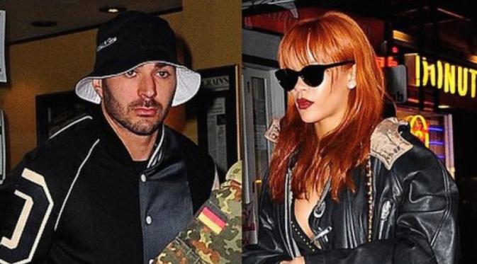 PACARAN - Benarkah Karim Benzema berpacaran dengan Rihanna. (Daily Mail)