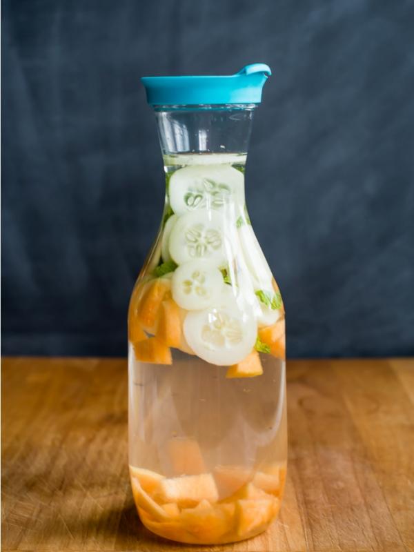 Infused Water Timun+Melon+Mint | via: abiummi.com