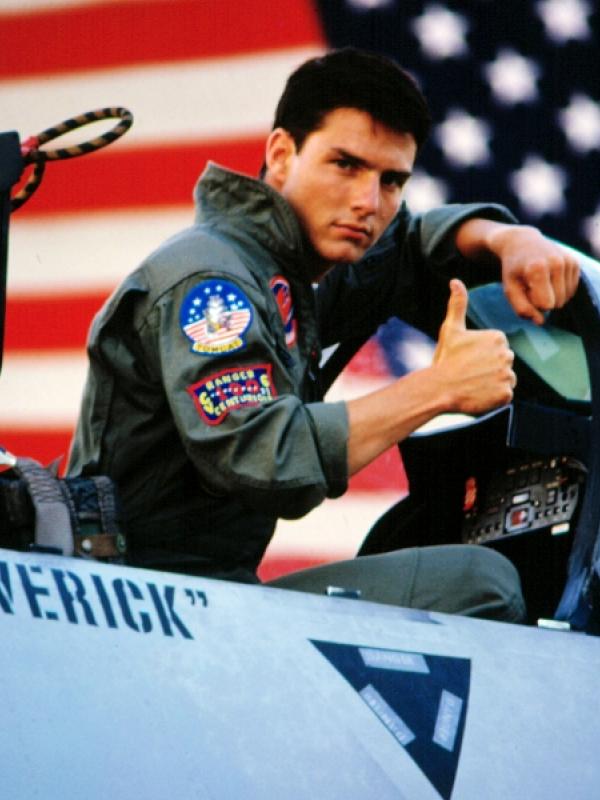 Tom Cruise di film 'Top Gun' (1986). (foto: usmagazine)