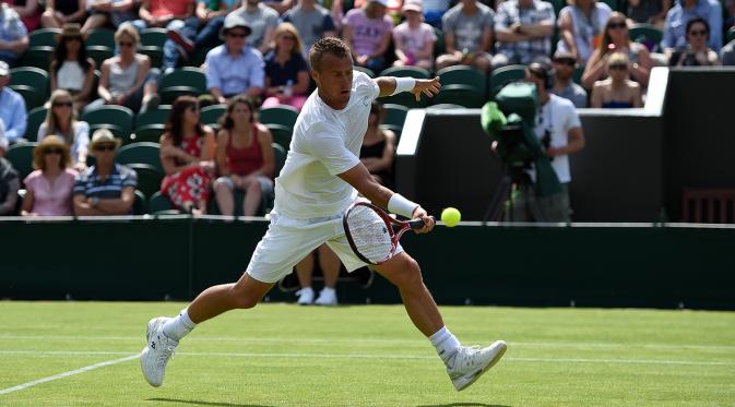 Lleyton Hewitt akhiri karir di Wimbledon 2015 dengan membukukan rekor pukulan winner ke-1.500 di laga babak pertama, Senin (29/6)