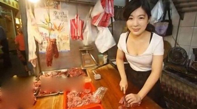 Charlene Chang, si penjual daging babi asal Taiwan | Via: says.com