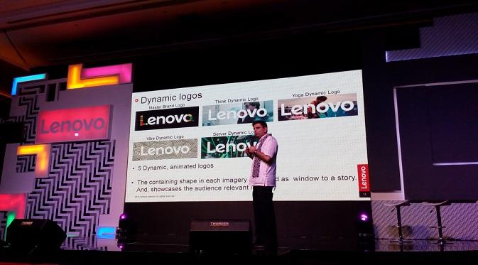Rajesh Thadani resmi memperkenalkan logo baru Lenovo