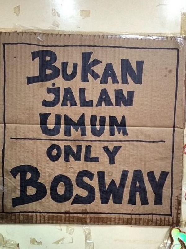 Only bosway~ (Via: instagram.com/visualjalanan)