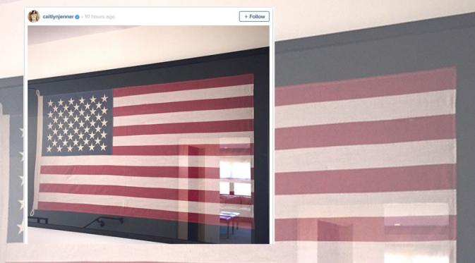 Unggahan foto bendera Amerika Serikat di Hari Kemerdekaan (sumber foto: People.com)
