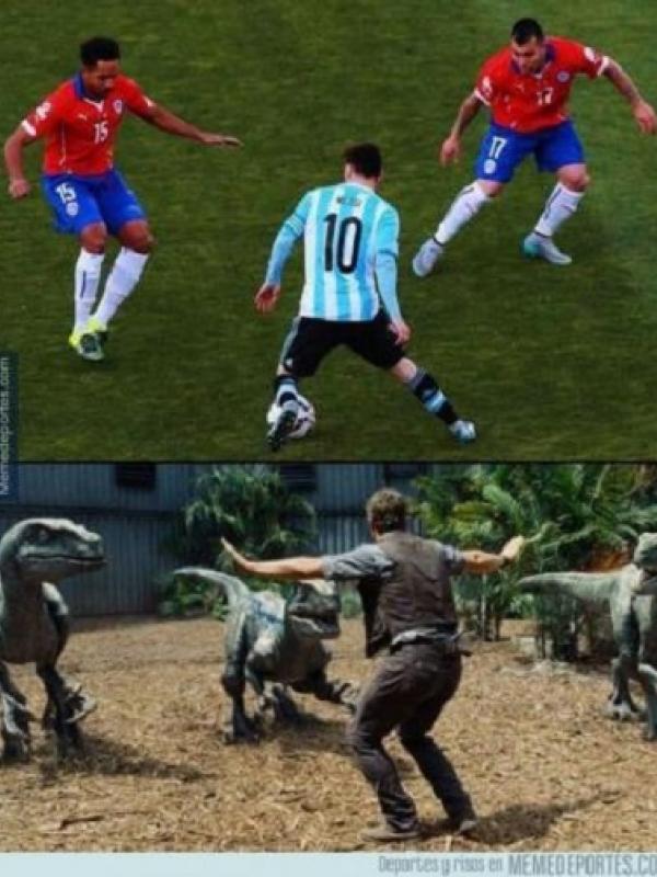 Messi digambarkan ketakutan bertarung dengan dua Tyrex