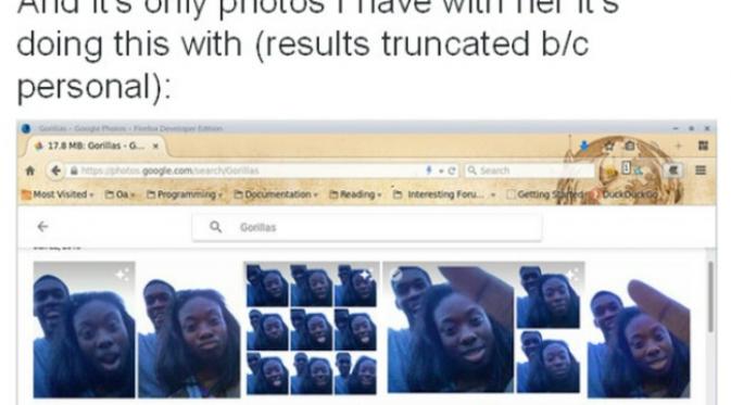 google mengenali orang kulit hitam sebagai gorila