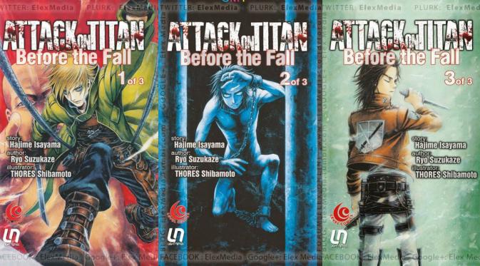 Novel Attack on Titan: Before the Fall. (Elex Media)
