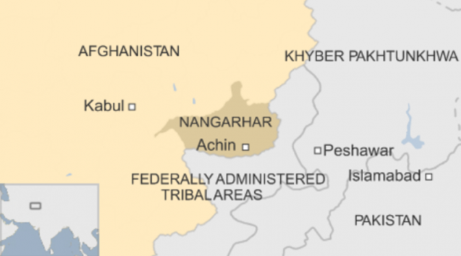 Peta Nangarhar Afghanistan. (BBC)