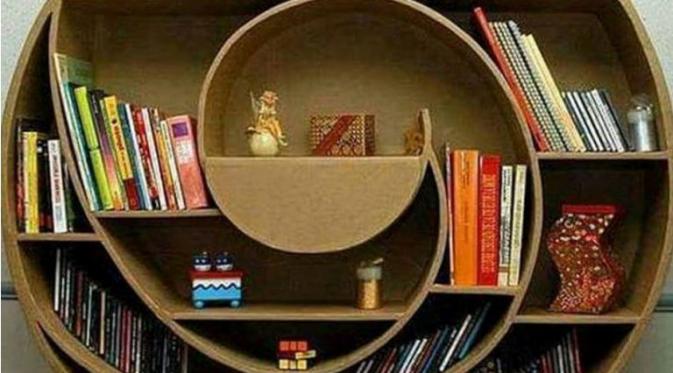  15 Desain Rak Buku Kreatif yang Bikin Kamu Suka Baca | via: facebook.com