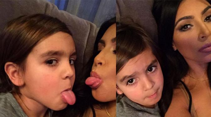 Kim Kardashian hibur keponakannya dengan selfie