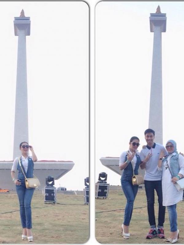 Syahrini berkunjung ke Monas (Instagram)