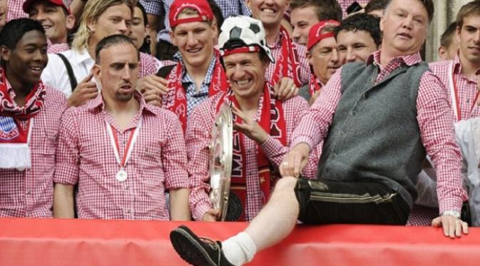 Louis van Gaal saat masih menukangi Bayern Muenchen.