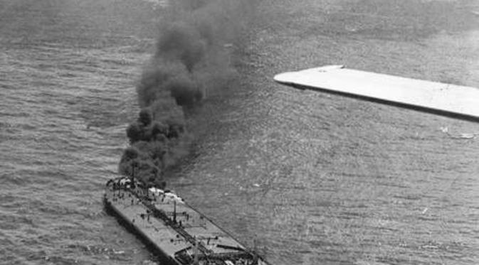Captain Aegean, tanker yang tabrakan di laut karibia 19/07/79 (TrinidadExpress)