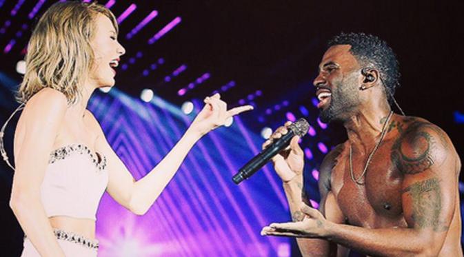 Taylor Swift & Jason Derulo (via ryanseacrest.com)