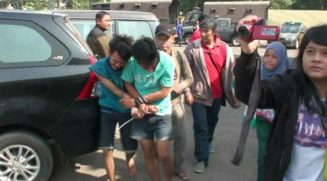 Penangkapan pembunuh wartawati Depok. (Liputan6.com/Atem Allatif)