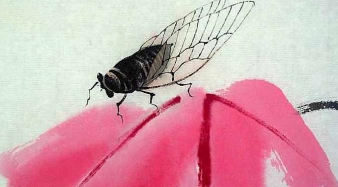 Lukisan berjudul Insect on Flower karya Qi Baishi (wikipedia)
