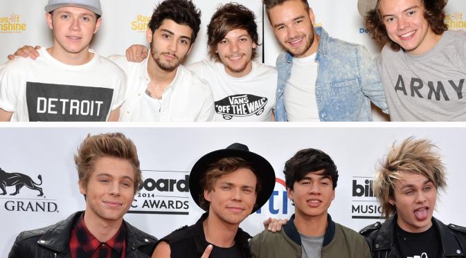 5 Seconds of Summer & One Direction (via ryanseacrest.com)