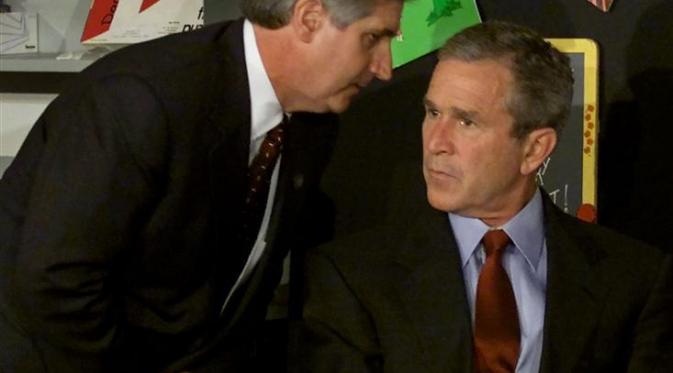 Foto ikonik 9/11, saat Bush ada di sebuah sekolah (Reuters)