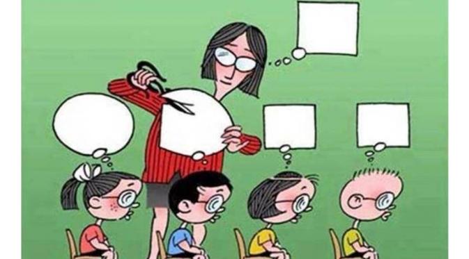 Mindset murid diatur seperti mindset guru (Via: twitter.com)