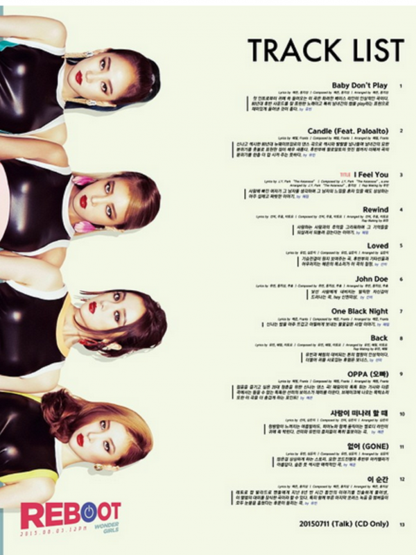 Bocoran daftar lagu dalam album terbaru Wonder Girls yang kini telah berubah format menjadi band [Foto: Korea Star Daily]