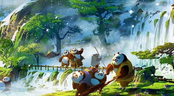 Foto konsep art Kungfu Panda 3. Foto: Screenrant