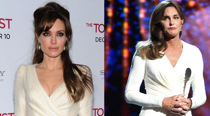 Angelina Jolie dan Caitlyn Jenner menghadiri ajang yang berbeda. (foto: berbagai sumber)