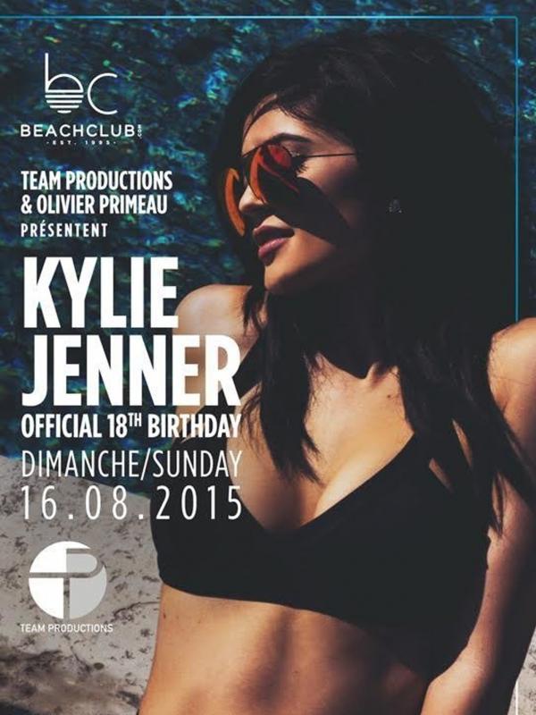 Poster ulang tahun ke-18 Kylie Jenner yang akan diadakan di Kanada. (foto: huffingtonpost)