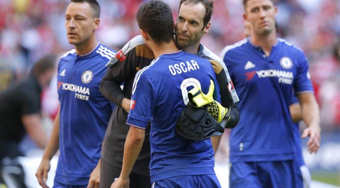 Kiper Arsenal, Petr Cech bertemu mantan rekan-rekan setimnya di Chelsea