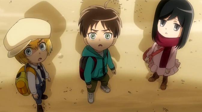 Anime Attack on Titan: Junior High bakal meramaikan layar kaca Jepang dalam waktu dekat. (spinoff.comicbookresources.com)