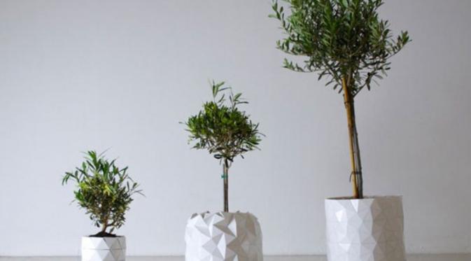Pot tanaman origami | Via: diply.com