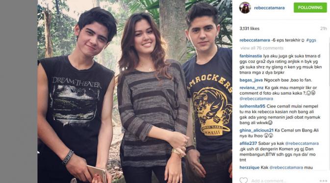 Rebecca Tamara mengungumkan kalau sinetron Ganteng Ganteng Serigala akan segera berakhir lewat Instagram [Foto: Instagram]