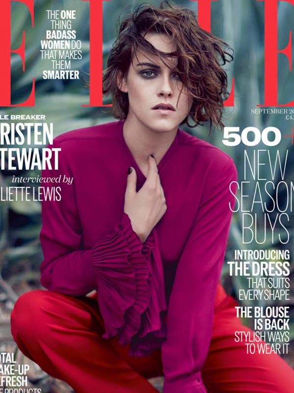 Kristen Stewart tampil di sampul depan majalah ELLE. (foto: eonline)