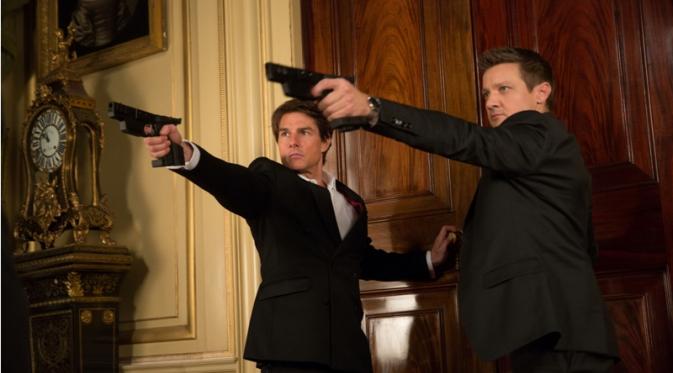 Tom Cruise dan Jeremy Renner tampil kompak di Mission: Impossible 5. foto: istimewa
