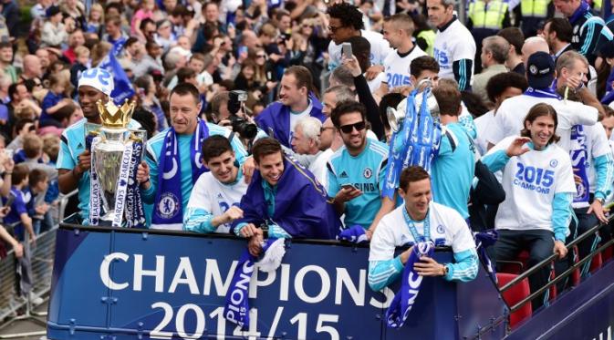 Chelsea juara Liga Inggris musim 2014-2015. Musim ini apakah mereka akan kembali jadi yang terbaik? (AFP)