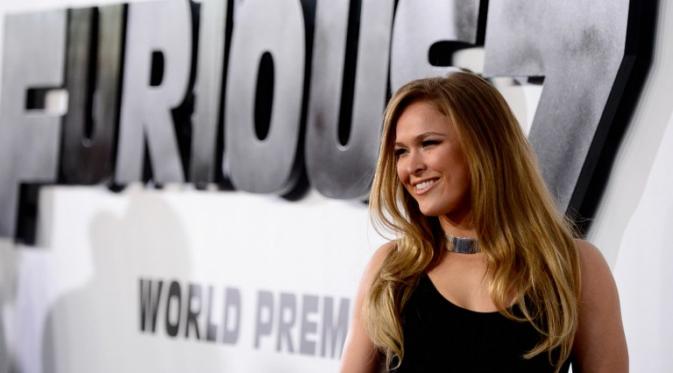 Ronda Rousey hadir dalam pemutaran perdana film "Furious 7" di TCL Chinese Theatre, Hollywood, California, AS. (1/42015). (Frazer Harrison/Getty Images/AFP)