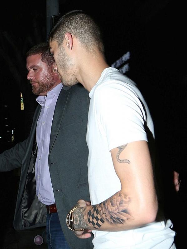 Zayn Malik, Rabu (5/8/2015) (via dailymail.co.uk)