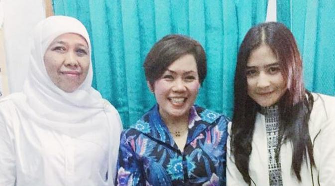 Prilly Latuconsina, Khofifah Indar Parawansa, dan Harsiwi Achmad (Instagram/@prillylatuconsina96)