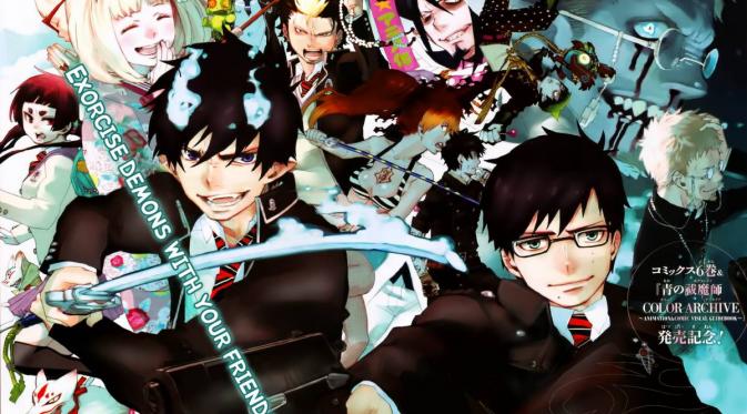 Bertema pengusiran setan, manga Blue Exorcist rencananya diterbitkan di Indonesia mulai 2 September 2015.