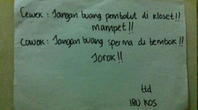 Pemberitahuan Kocak di WC Umum yang Bikin Kamu Gak Jadi Pipis | via: kaskus.co.id