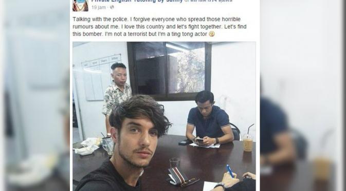 Sunny Burns, model Australia yang mirip dengan pelaku bom Bangkok (Facebook)